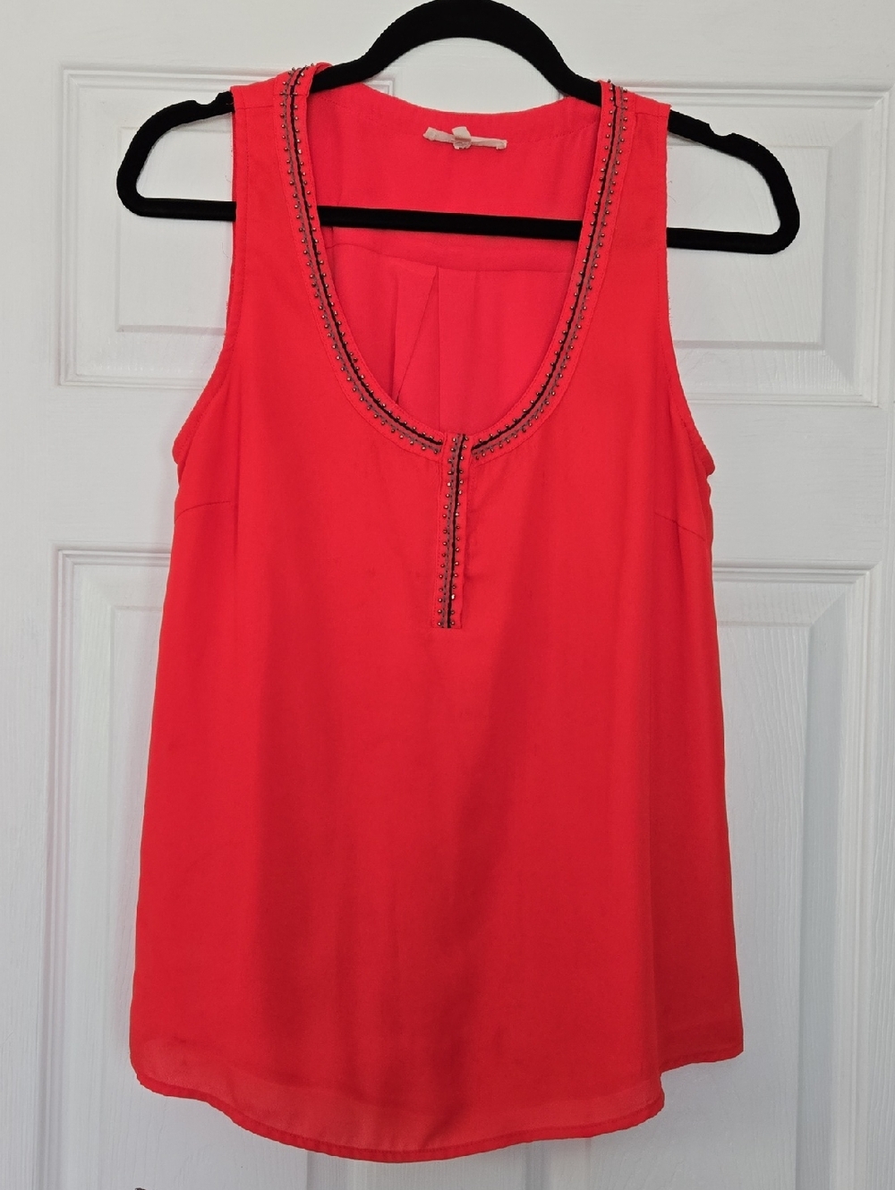 41 Hawthorn Coral Beaded Scoop Neck Tank